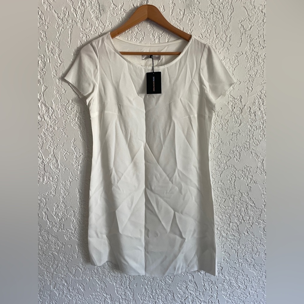 Zadig & Voltaire Raw Edge Embellished Shift Dress - M